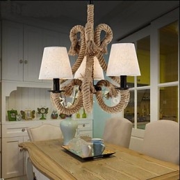Retro Minimalist Creative Rope Chandelier