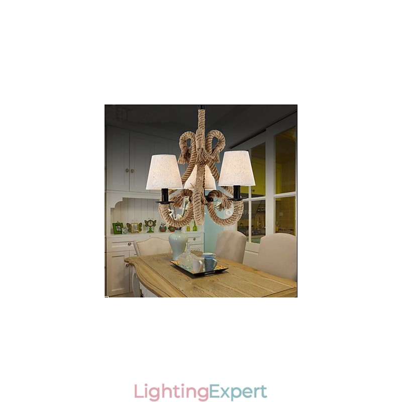 Retro Minimalist Creative Rope Chandelier