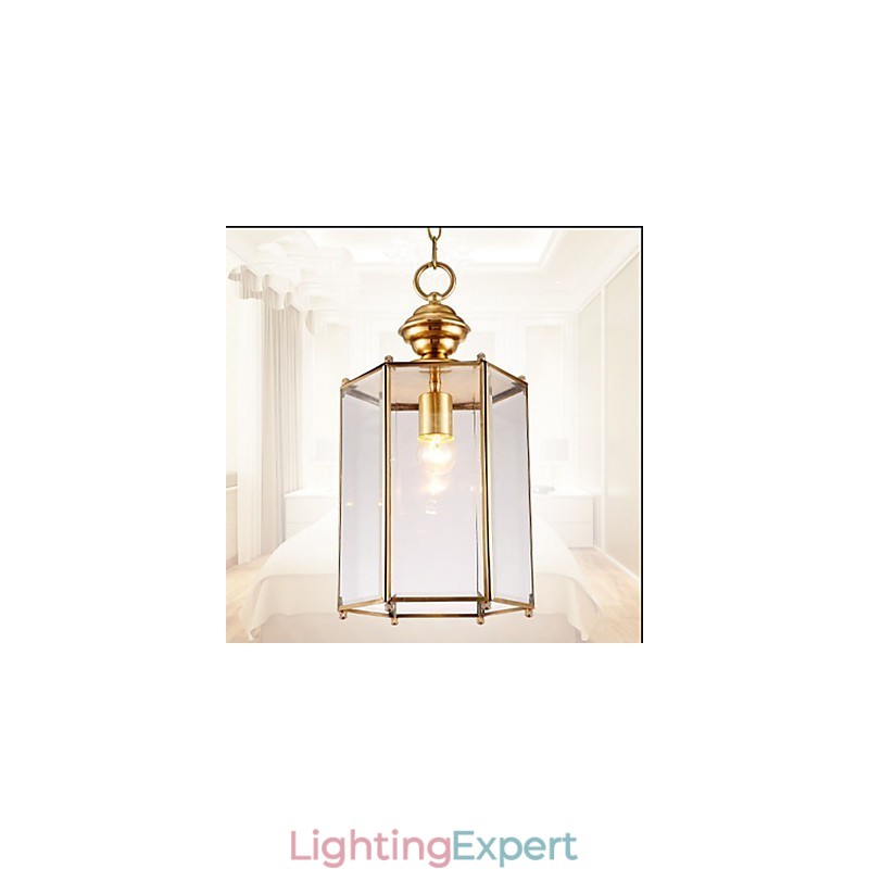 American Country Small Pendant all Copper Single Glass
