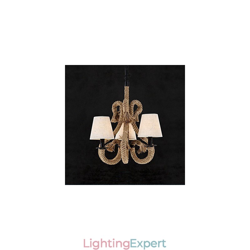 Retro Minimalist Creative Rope Chandelier