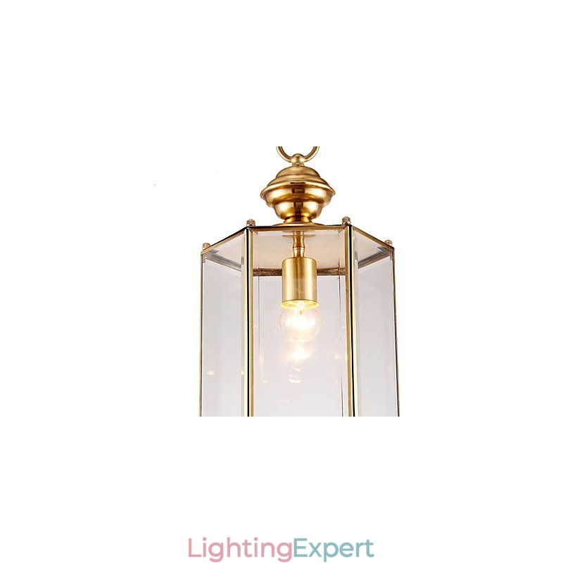 American Country Small Pendant all Copper Single Glass