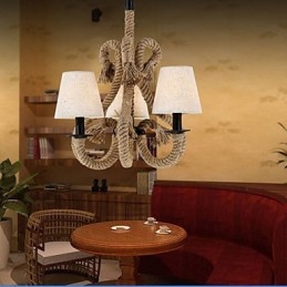 Retro Minimalist Creative Rope Chandelier