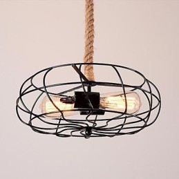 Vintage American Lron Rope Creative Industrial Fan Chandelier