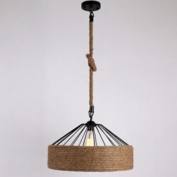 1 Light Rope Pendant Light Mini Style Modern Contemporary Country