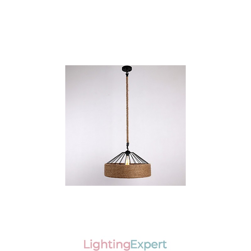 1 Light Rope Pendant Light Mini Style Modern Contemporary Country