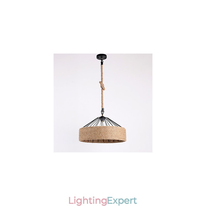 1 Light Rope Pendant Light Mini Style Modern Contemporary Country