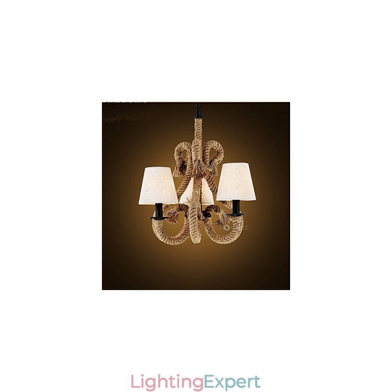Retro Minimalist Creative Rope Chandelier