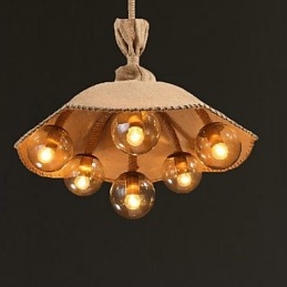 Country Painting Metal Chandelier Pendant LightBedroom