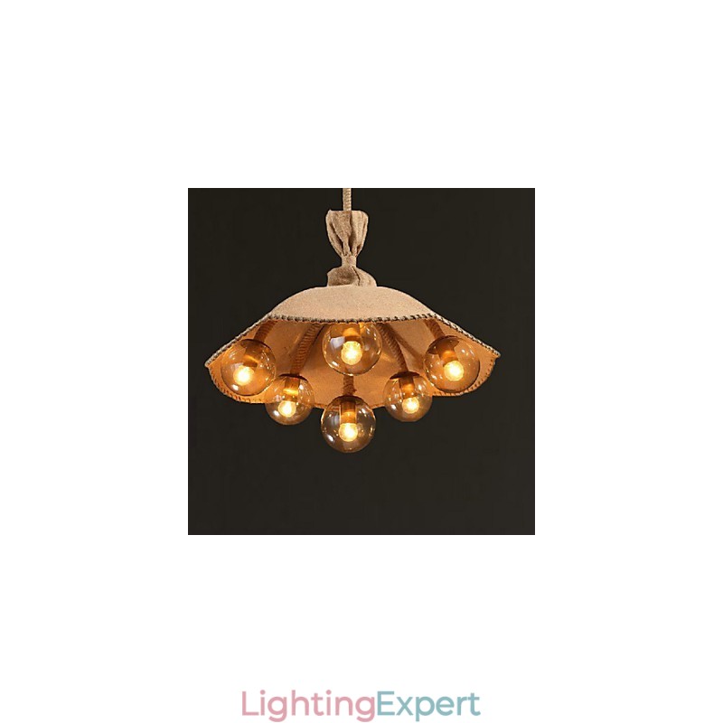 Country Painting Metal Chandelier Pendant LightBedroom