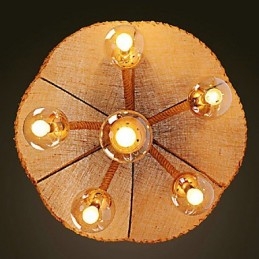 Country Painting Metal Chandelier Pendant LightBedroom