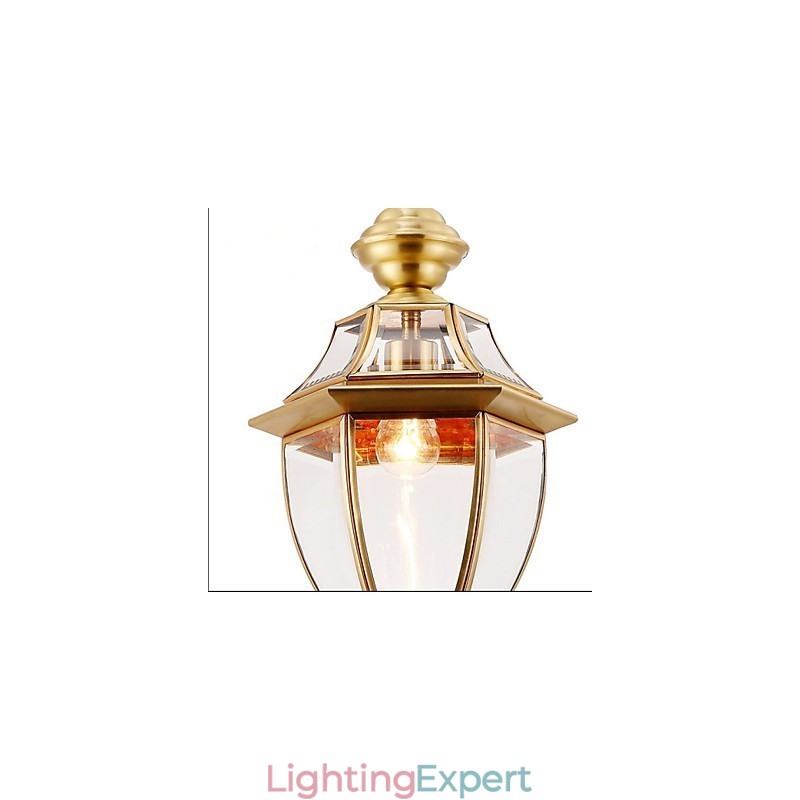 American Country Small Pendant all Copper Single Glass C