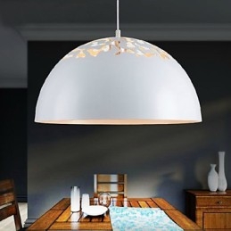 Vintage Style Minimalist 1 Light Pendant with Carved Shade Pendant Light