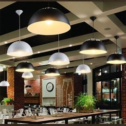 Vintage Style Minimalist 1 Light Pendant with Carved Shade Pendant Light