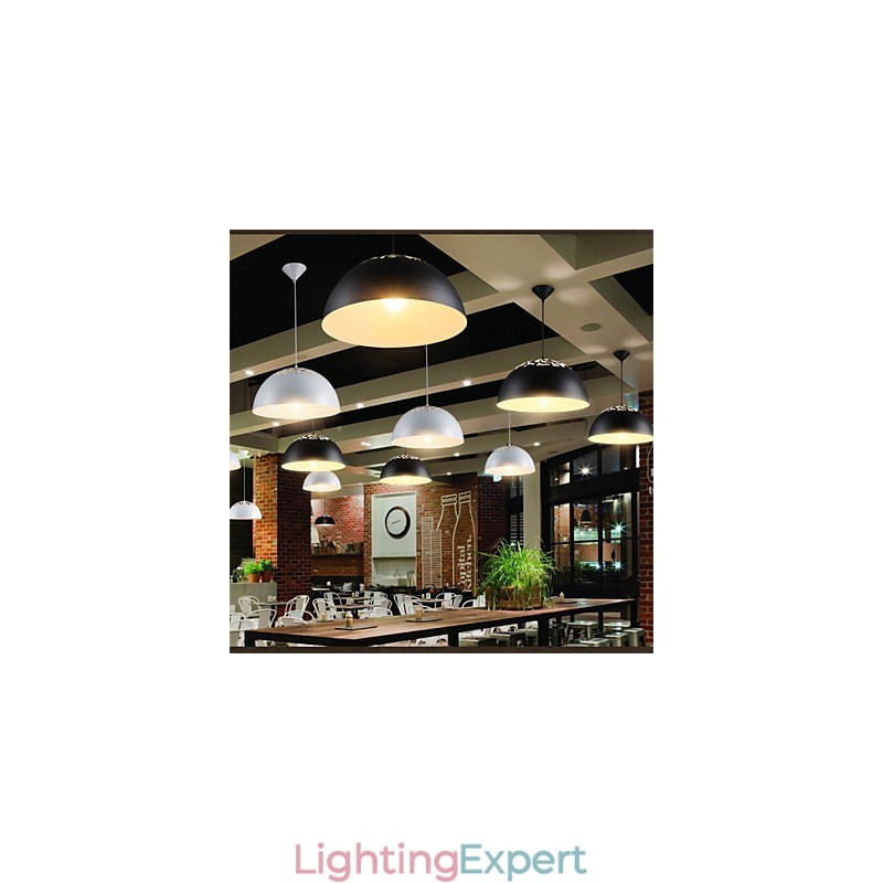 Vintage Style Minimalist 1 Light Pendant with Carved Shade Pendant Light