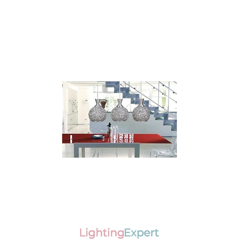Modern Contemporary Brushed Metal Flush Mount