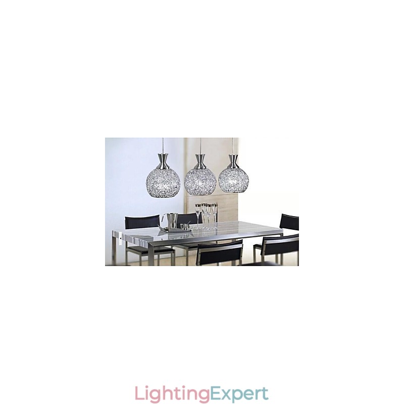 Modern Contemporary Brushed Metal Flush Mount