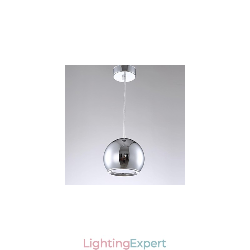 Modern Contemporary Globe Electroplated Metal Pendant Light