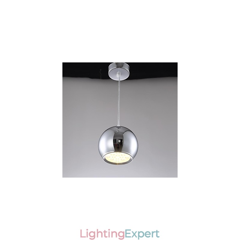 Modern Contemporary Globe Electroplated Metal Pendant Light