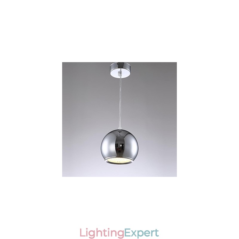 Modern Contemporary Globe Electroplated Metal Pendant Light