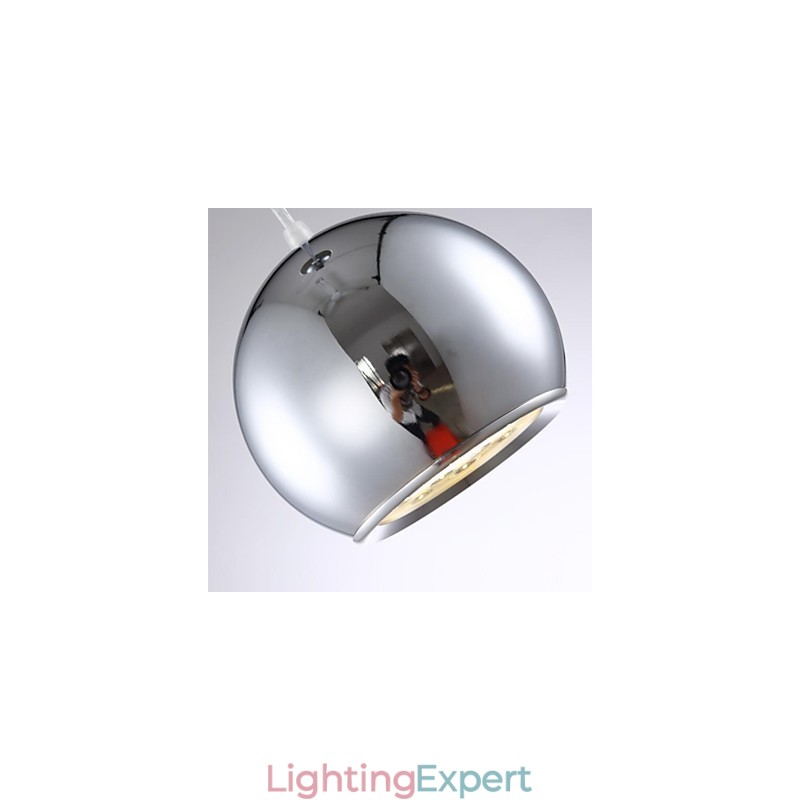 Modern Contemporary Globe Electroplated Metal Pendant Light