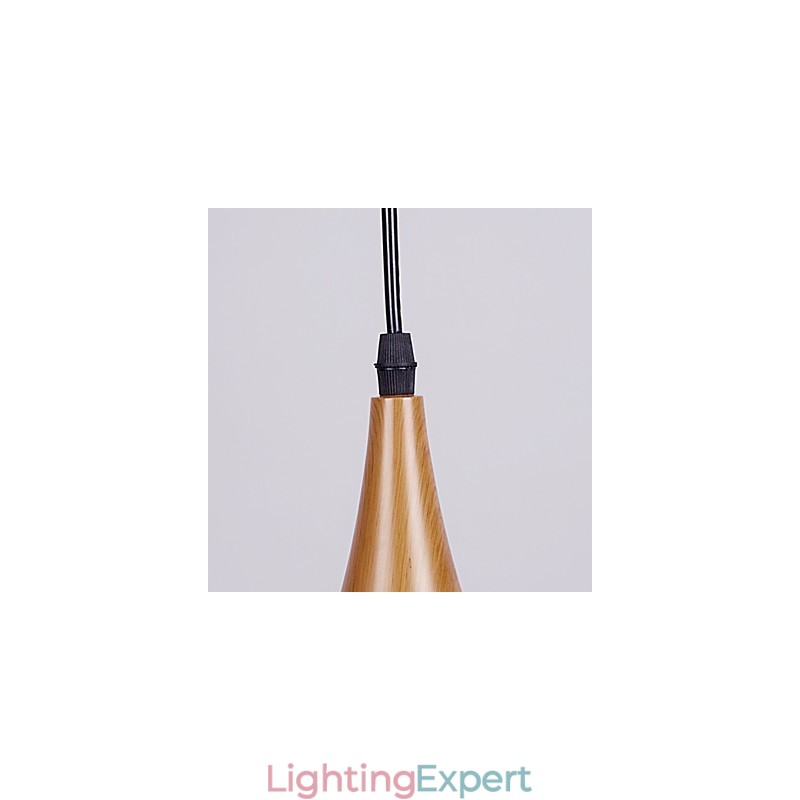 Retro Pendant Light Wood Grain Metal Cafe pendant lamps