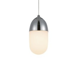 Mini Acorn Pendant Lamp 1 Light Mordern Simplicity Golden Chrome Wooden Color Finish Carbon Steel & Glass Droplight