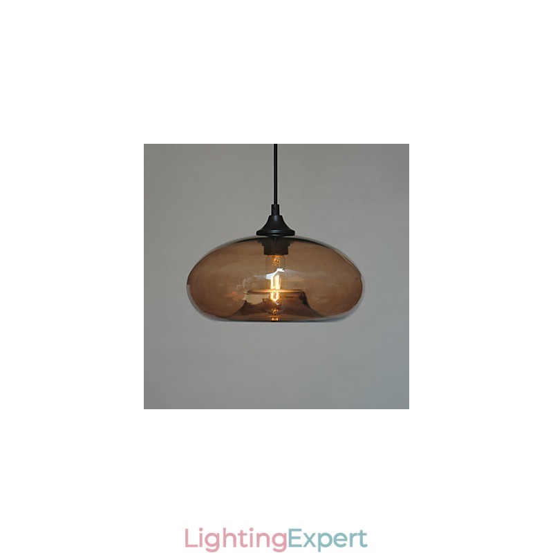 Modern Characteristic 1 Light Pendant With Transparent Shade