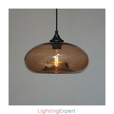 Modern Characteristic 1 Light Pendant With Transparent Shade