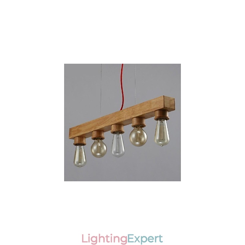 Modern Contemporary Traditional Classic Mini Style Painting Wood Bamboo Pendant Light