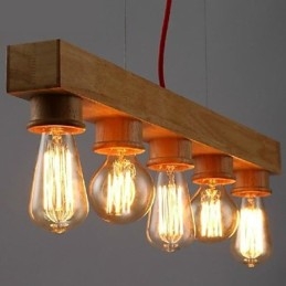 Modern Contemporary Traditional Classic Mini Style Painting Wood Bamboo Pendant Light