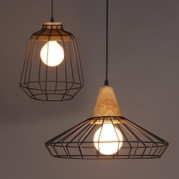 Nordic Creative Wrought Iron Chandelier Cafe Retro Net Droplight