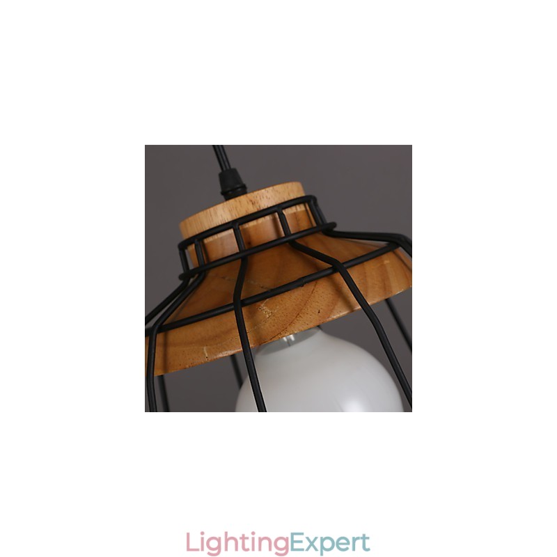 Nordic Creative Wrought Iron Chandelier Cafe Retro Net Droplight