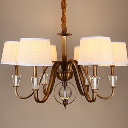 Rustic Lodge Vintage Crystal Mini Style Electroplated Metal Chandelier
