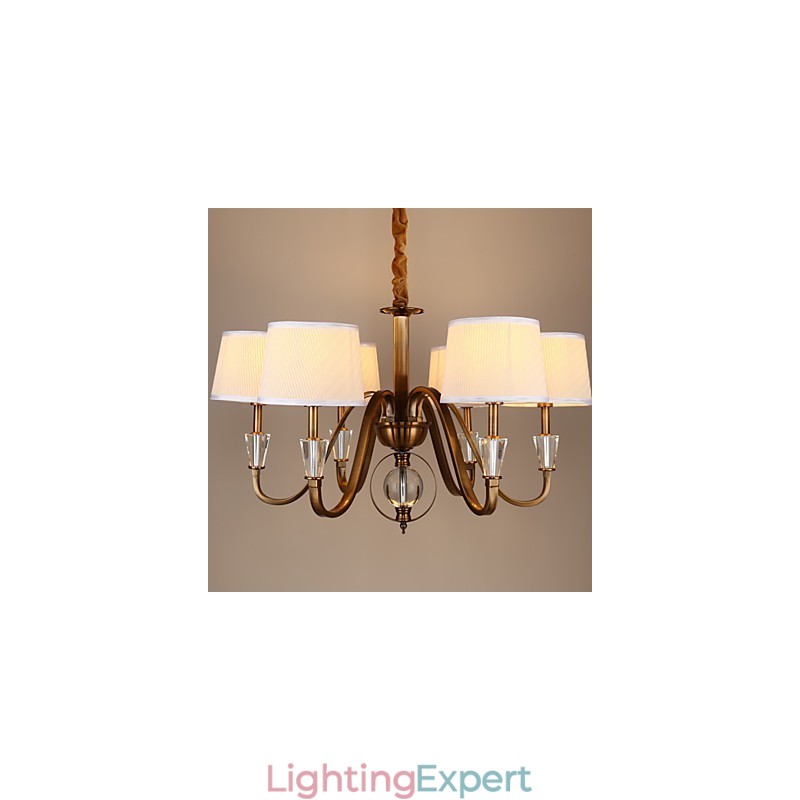 Rustic Lodge Vintage Crystal Mini Style Electroplated Metal Chandelier