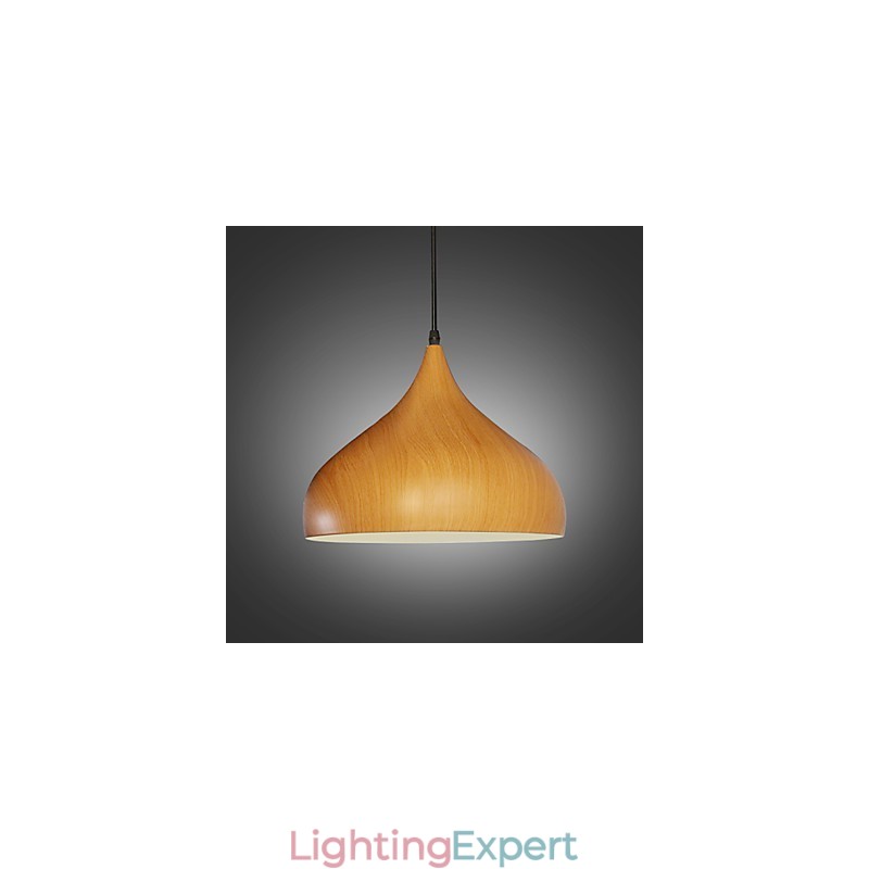 Retro Pendant Light Wood Grain Metal Cafe pendant lamps