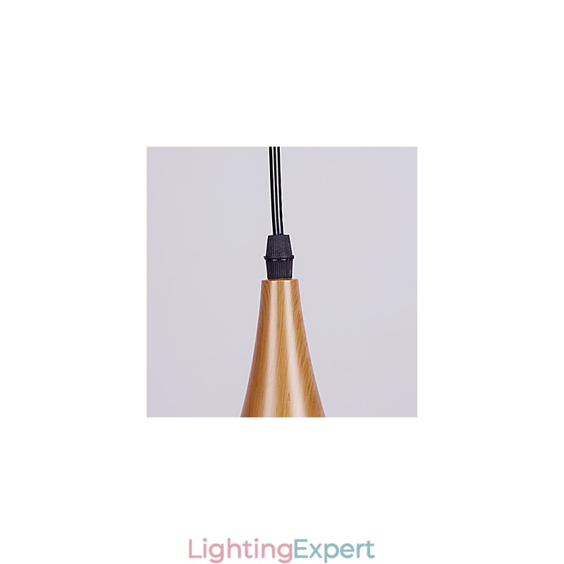 Retro Pendant Light Wood Grain Metal Cafe pendant lamps