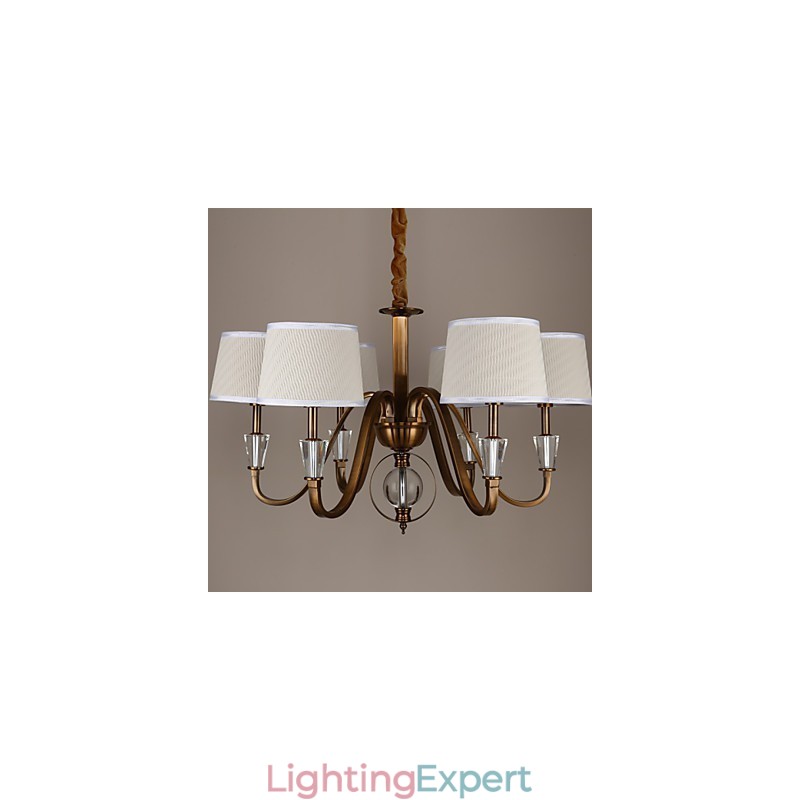 Rustic Lodge Vintage Crystal Mini Style Electroplated Metal Chandelier