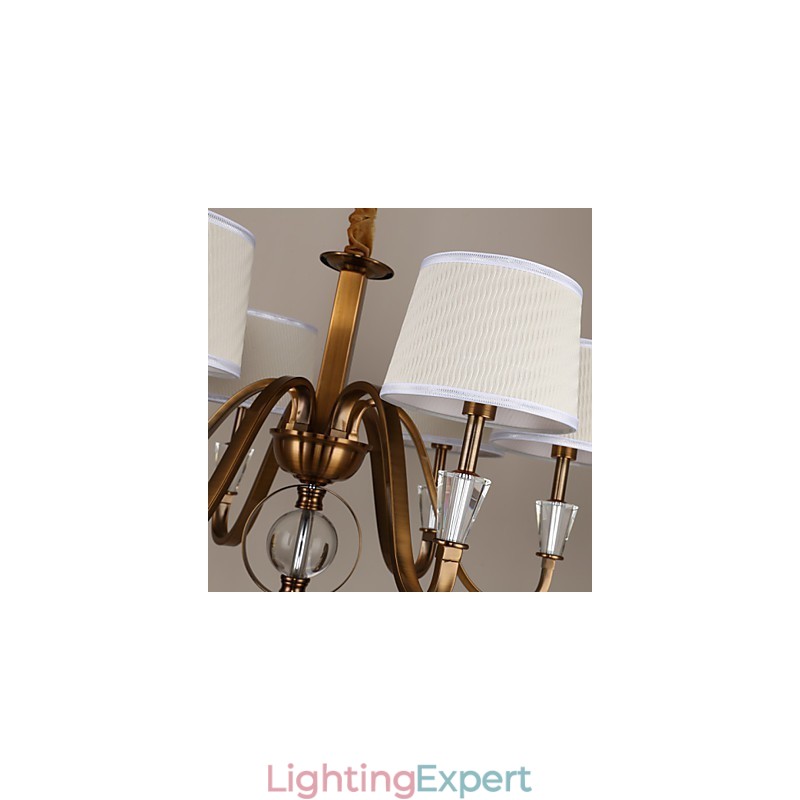 Rustic Lodge Vintage Crystal Mini Style Electroplated Metal Chandelier