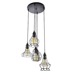 Country Mini Style Painting Metal Chandelier