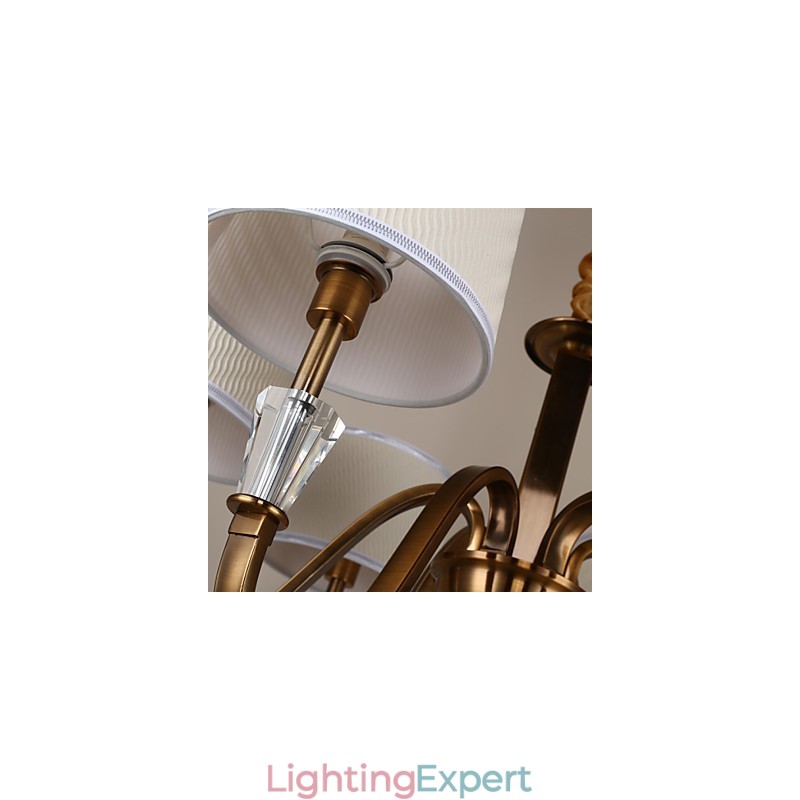 Rustic Lodge Vintage Crystal Mini Style Electroplated Metal Chandelier