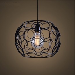 Creative Contracted Nordic Wrought Iron Glass Single Head Droplight Lamp Light