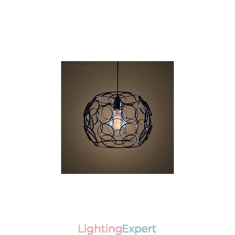 Creative Contracted Nordic Wrought Iron Glass Single Head Droplight Lamp Light