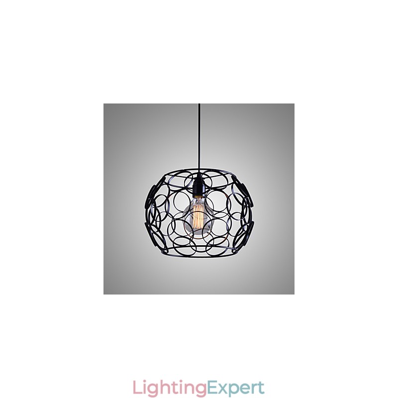 Creative Contracted Nordic Wrought Iron Glass Single Head Droplight Lamp Light