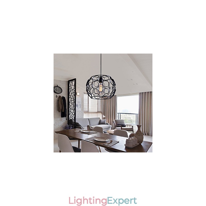 Creative Contracted Nordic Wrought Iron Glass Single Head Droplight Lamp Light