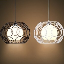 Creative Contracted Nordic Wrought Iron Glass Single Head Droplight Lamp Light