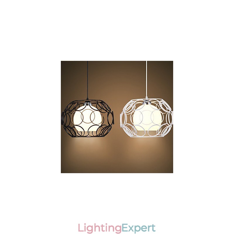 Creative Contracted Nordic Wrought Iron Glass Single Head Droplight Lamp Light