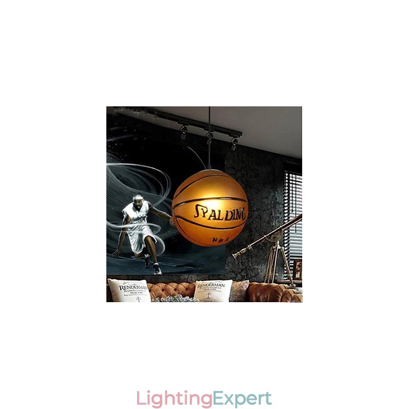 Glass Pendant Cafe Retro Basketball Pendant