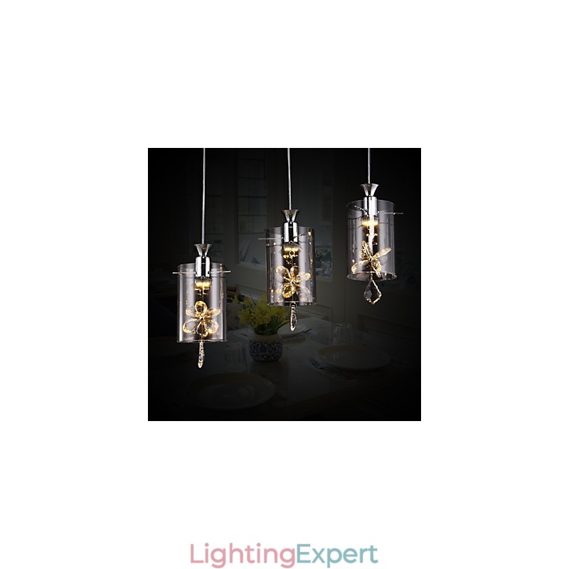 Modern Contemporary Crystal Others Glass Pendant Light