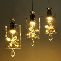 Modern Contemporary Crystal Others Glass Pendant Light