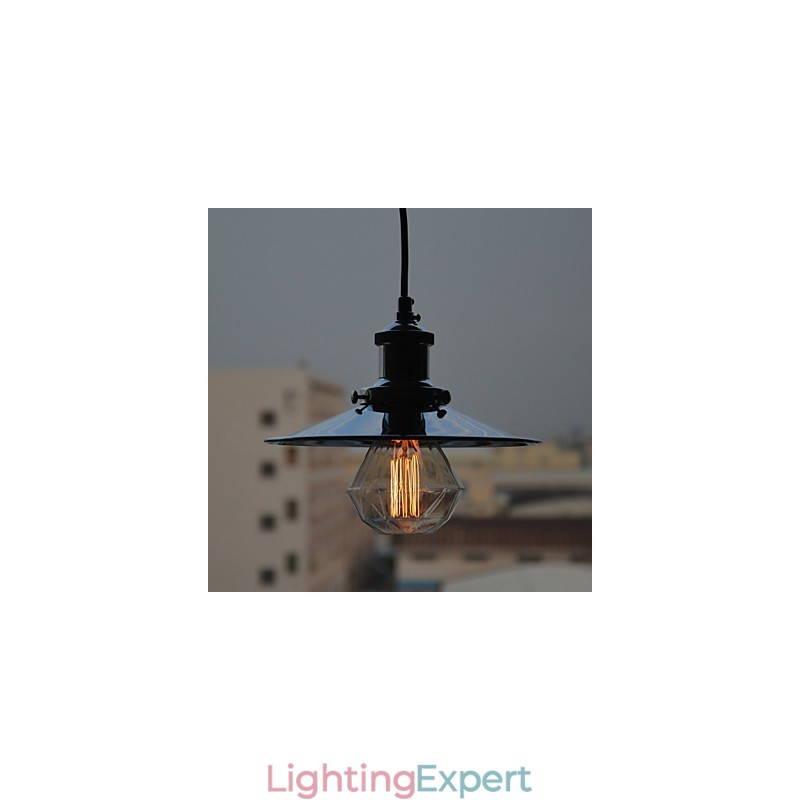 Country Chrome Metal Pendant Light
